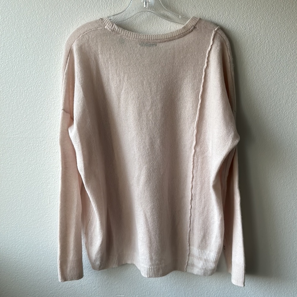ATM sweater soft peach size large 100% cashmere soft girl - Picture 8 of 13